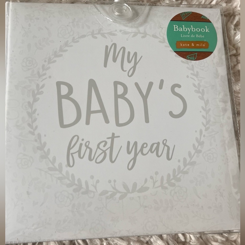 Kate & Milo My Baby's First Year Babybook - White